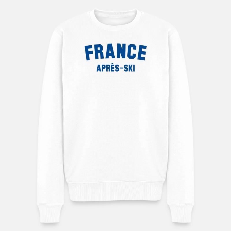 APRES SKI France - Männer Premium Bio Pullover - Weiß