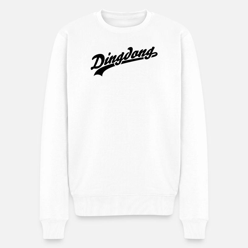 Dingdong - Männer Premium Bio Pullover - Weiß