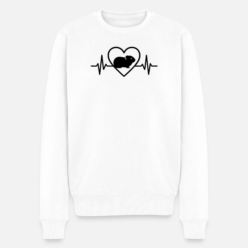 Coeur de cochon d’Inde - Pull Premium bio Homme - blanc