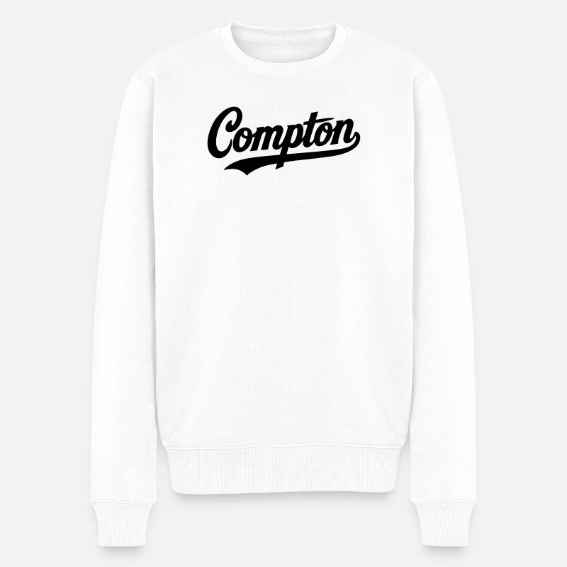 Compton Shirt Retro Vintage Old school Rap hip hop - Männer Premium Bio Pullover - Weiß
