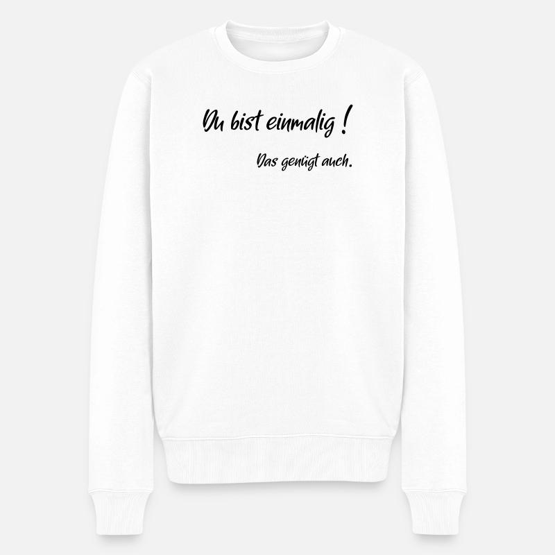 une fois assez - Pull Premium bio Homme - blanc