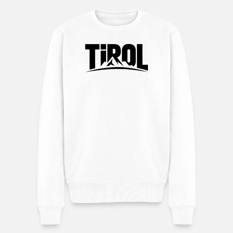 Tirol - Souvenir Design - Männer Premium Bio Pullover - Weiß