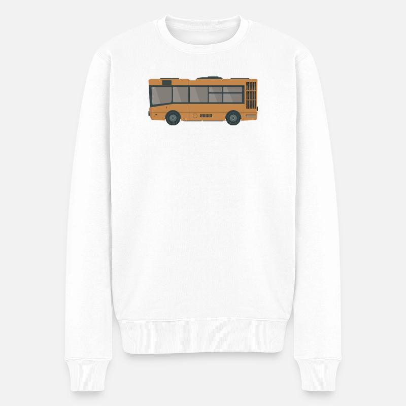 Stadtbus - Männer Premium Bio Pullover - Weiß