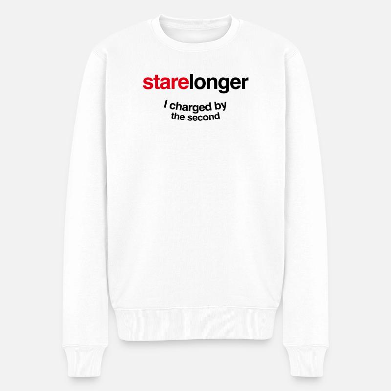 Starr länger. Ich erkläre jede Sekunde! - Männer Premium Bio Pullover - Weiß