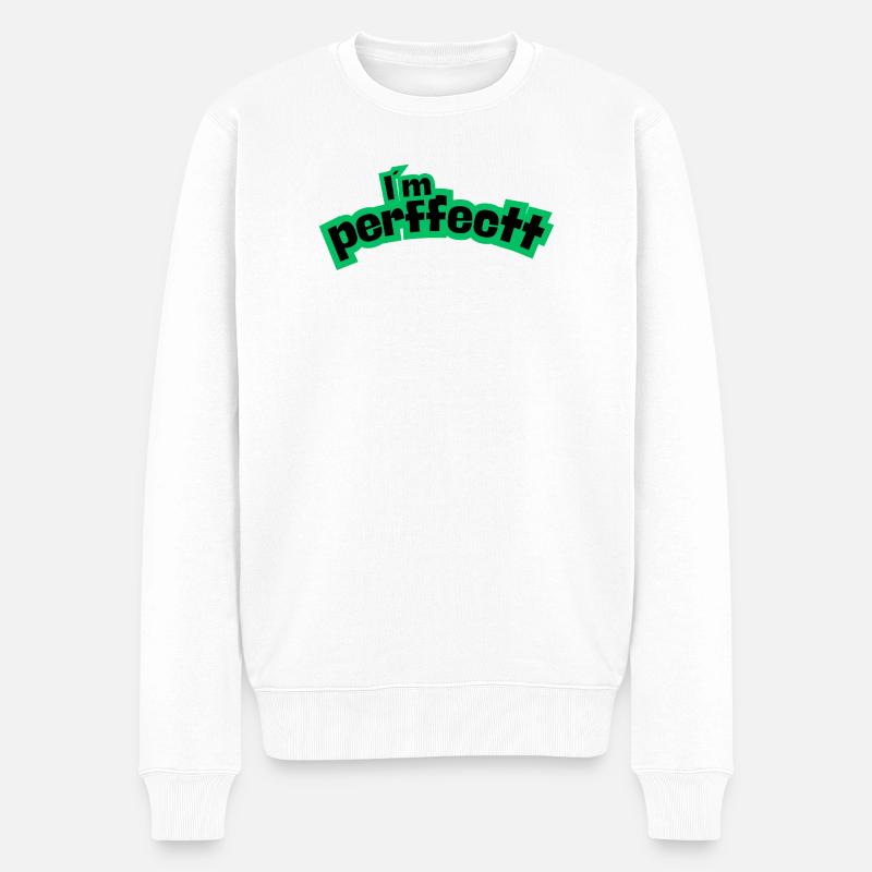 Vert parfait - Pull Premium bio Homme - blanc