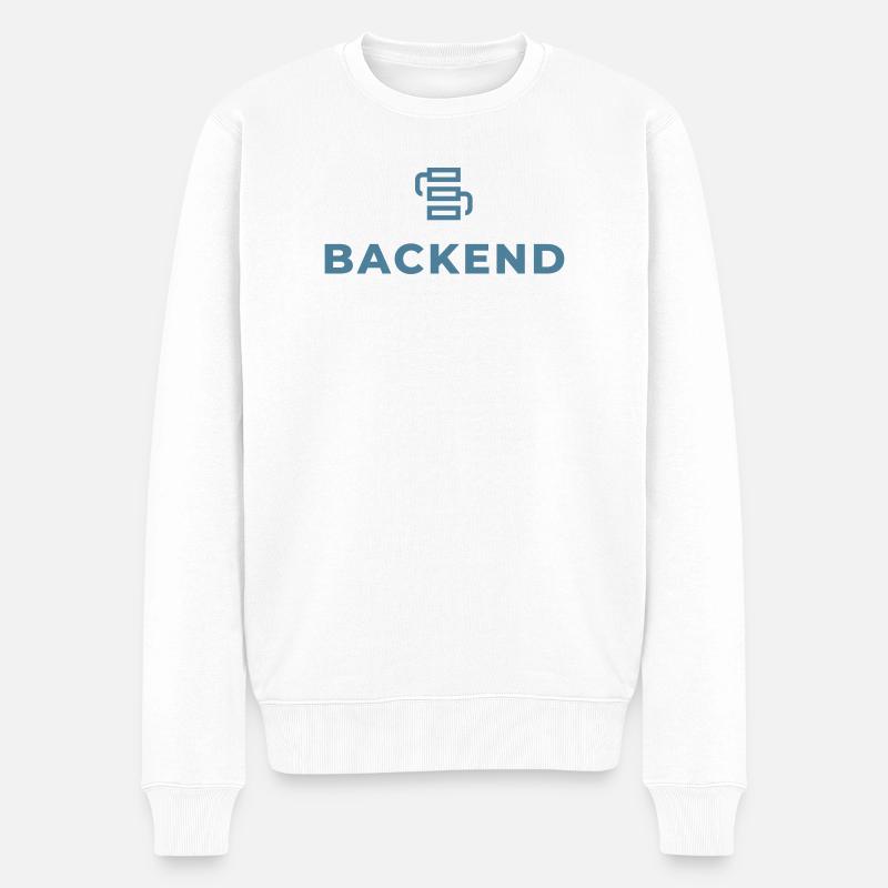 Backend-Verknüpfung Logo - Männer Premium Bio Pullover - Weiß