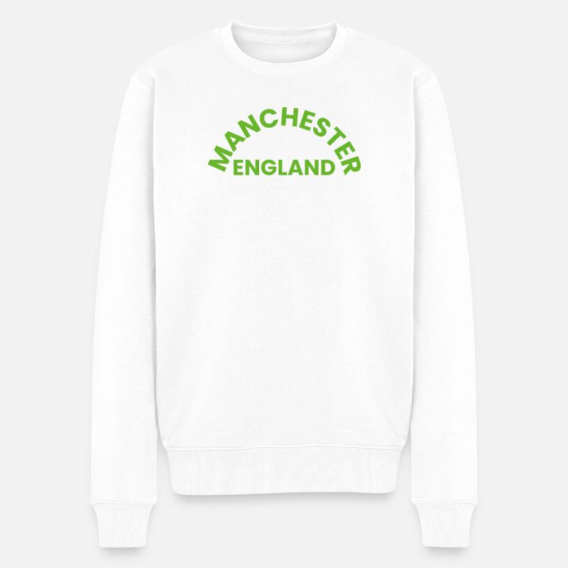 Logo circulaire de Manchester, Angleterre, - Pull Premium bio Homme - blanc