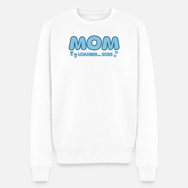 Mom Loading 2026 - Männer Premium Bio Pullover - Weiß