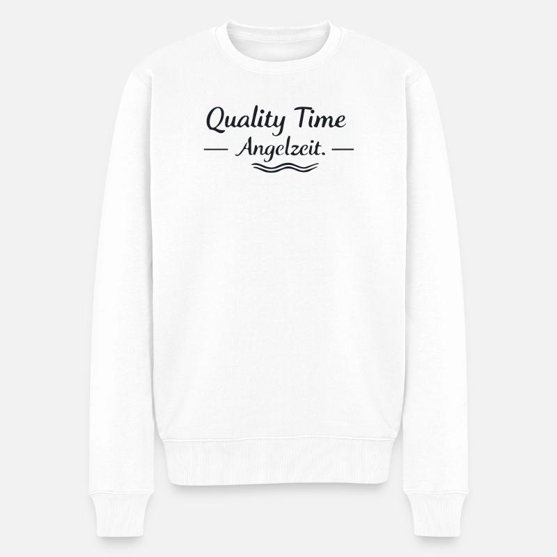 Temps de pêche de qualité - Pull Premium bio Homme - blanc