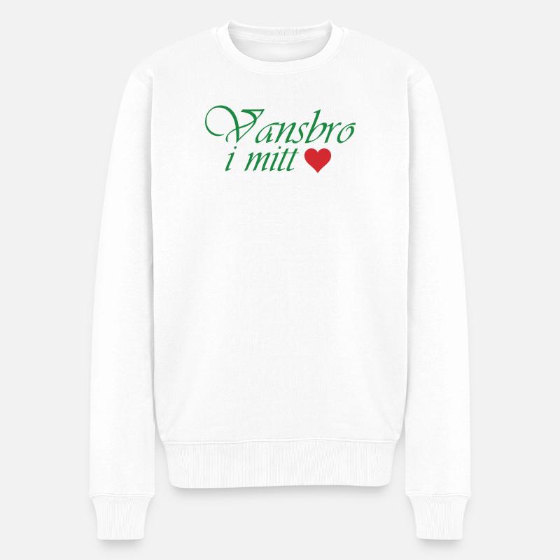 Vansbro dans mon cœur - Pull Premium bio Homme - blanc