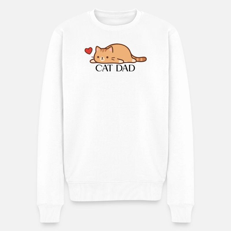 CAT_DAD - Pull Premium bio Homme - blanc