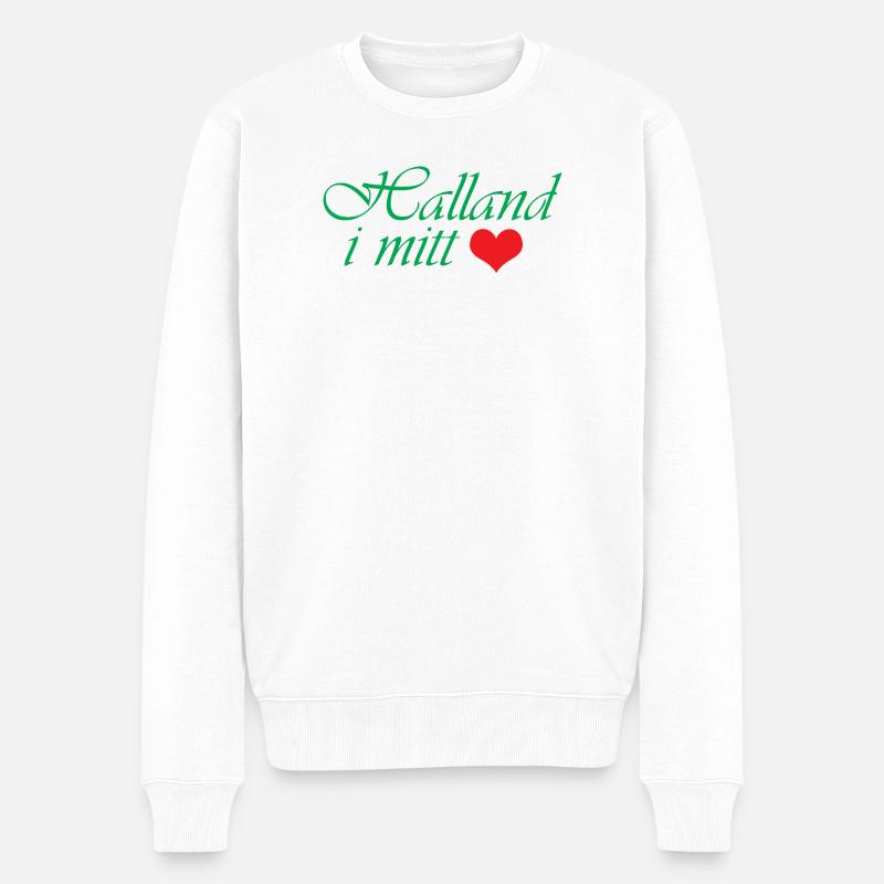 Halland dans mon cœur - Pull Premium bio Homme - blanc