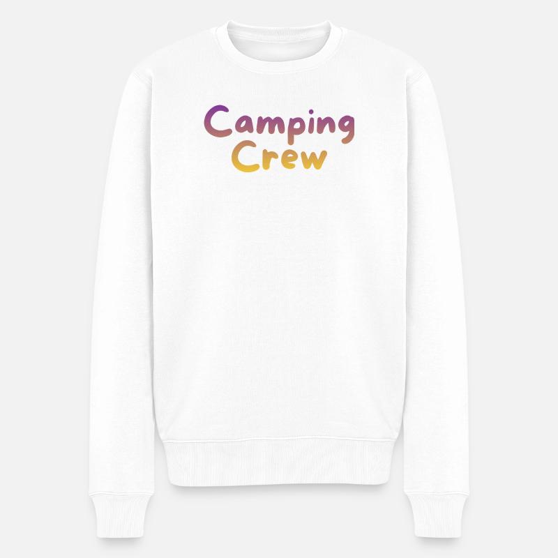 Camping Crew - Männer Premium Bio Pullover - Weiß