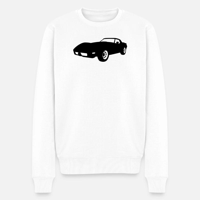 US Classic Car - Männer Premium Bio Pullover - Weiß