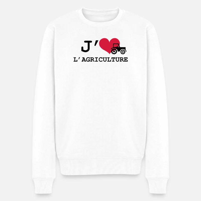J'aime l'agriculture ! - Pull Premium bio Homme - blanc