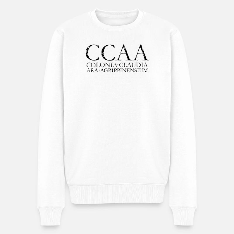 CCAA Colonia Claudia Ara Agrippinensium - Männer Premium Bio Pullover - Weiß