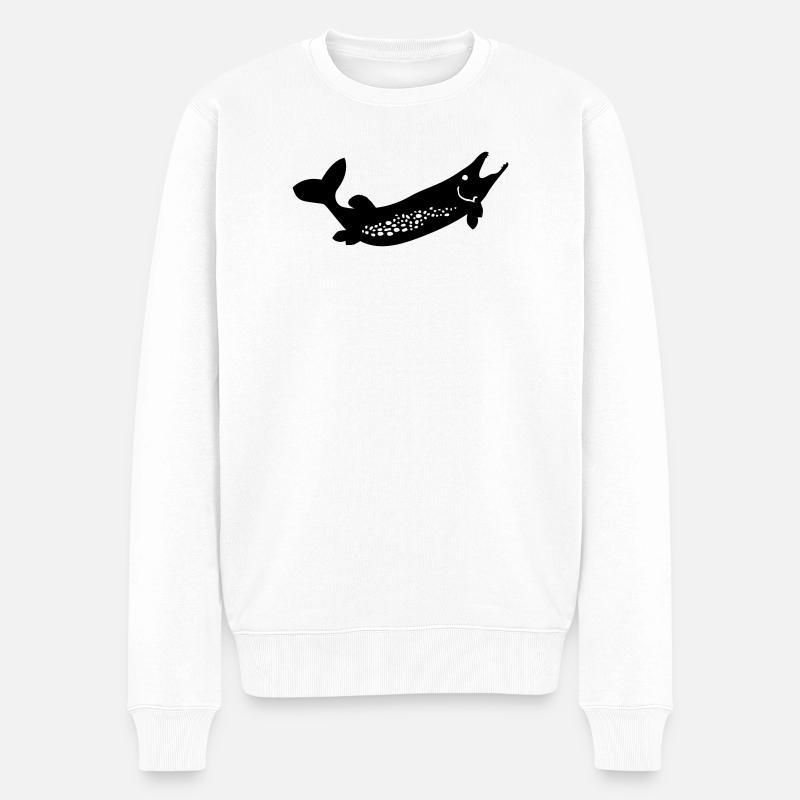 poisson - Pull Premium bio Homme - blanc