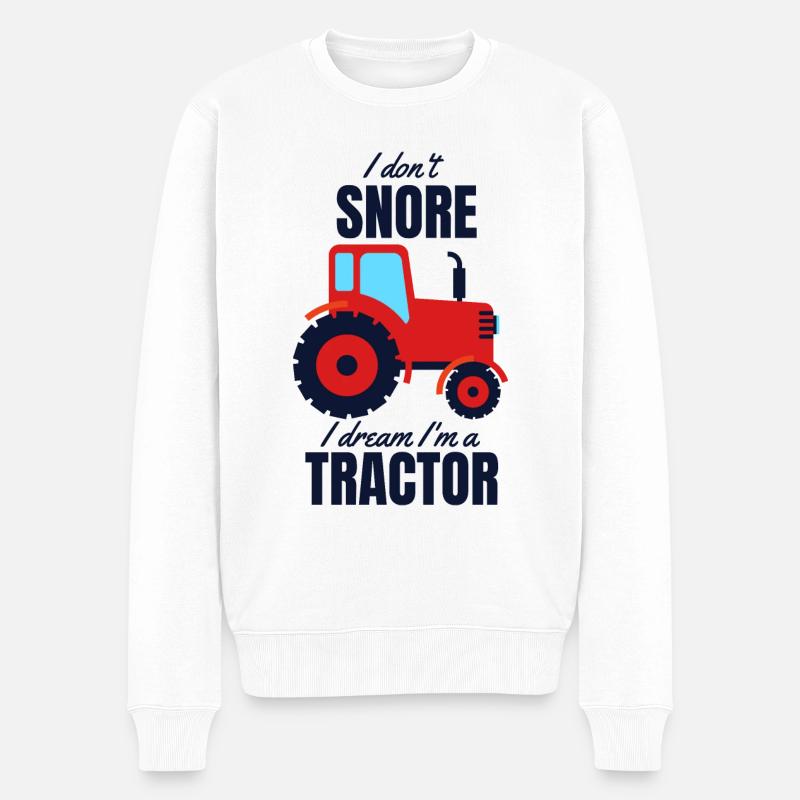 Traktor - Männer Premium Bio Pullover - Weiß