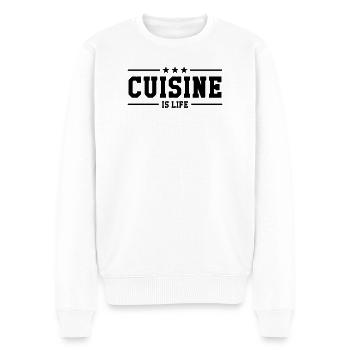 Kitchen is life - Men's Premium Organic Jumper - white - Front - Thijin (182cm)
