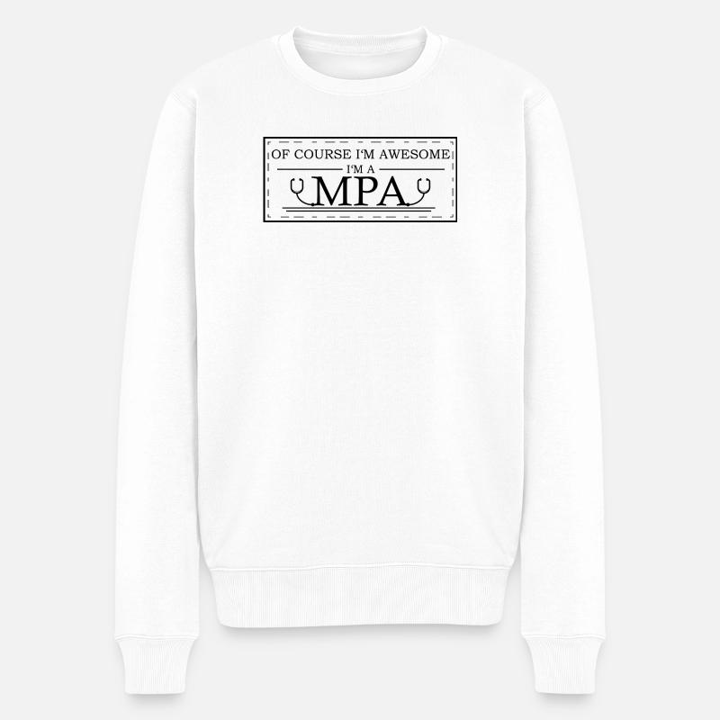 Geniale Mpa - Männer Premium Bio Pullover - Weiß