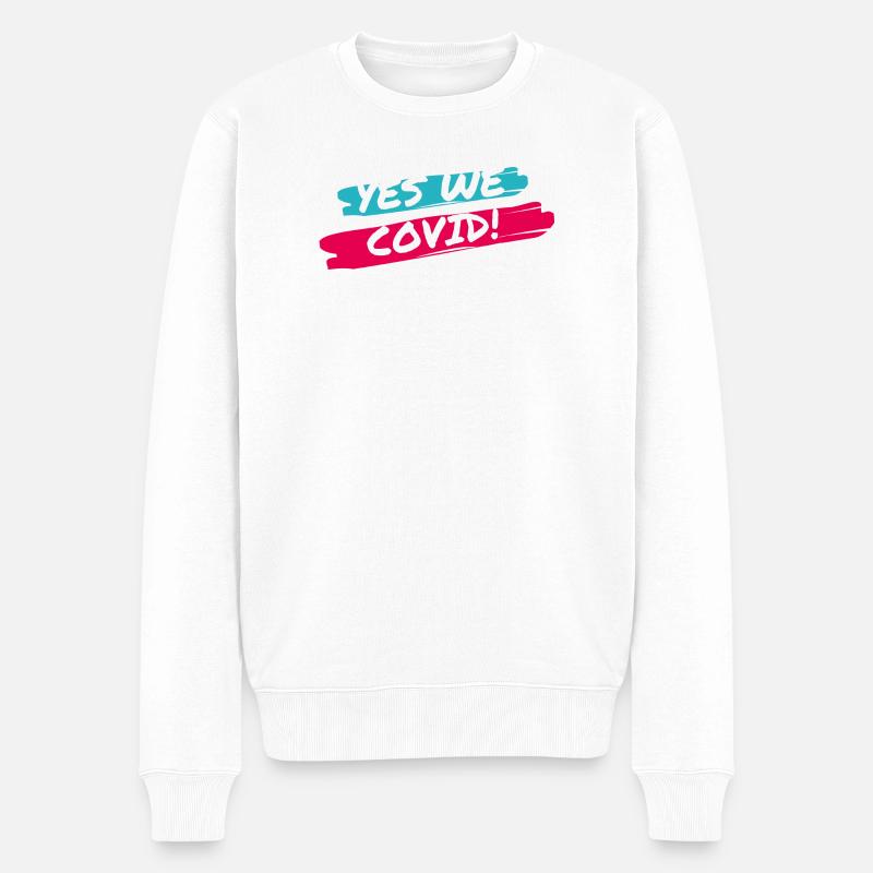 Yes We COVID! - Pull Premium bio Homme - blanc
