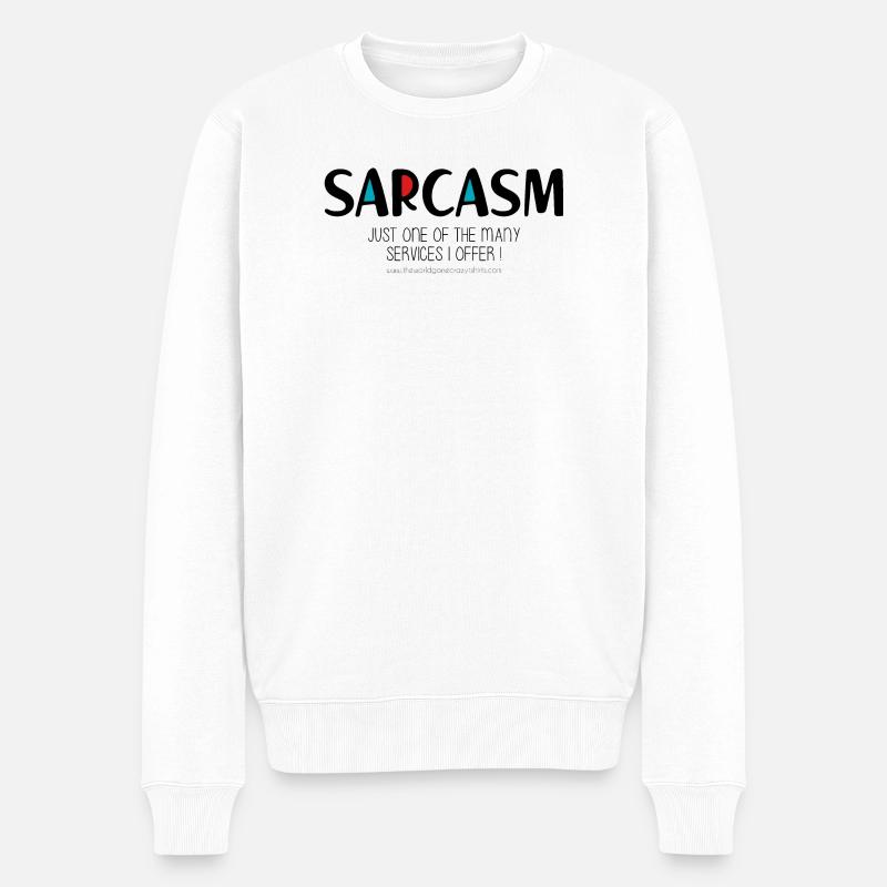 Sarcasme - Pull Premium bio Homme - blanc