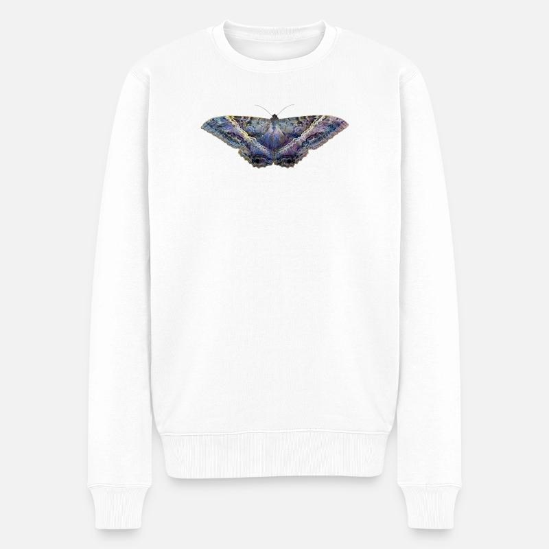 Papillon bleu - Pull Premium bio Homme - blanc