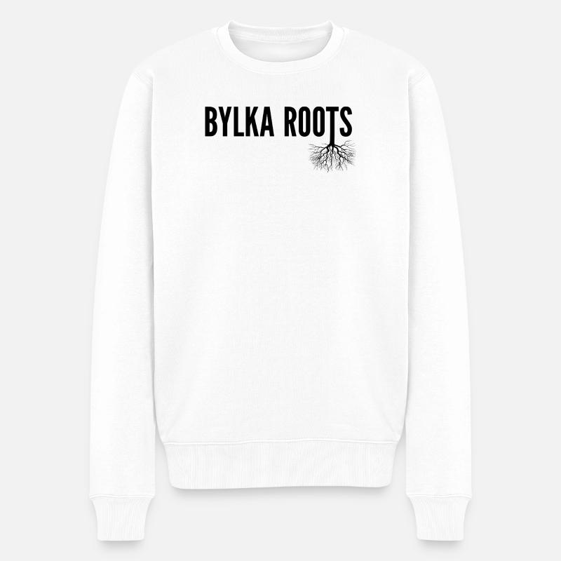 BYLKA_ROOTS - Männer Premium Bio Pullover - Weiß