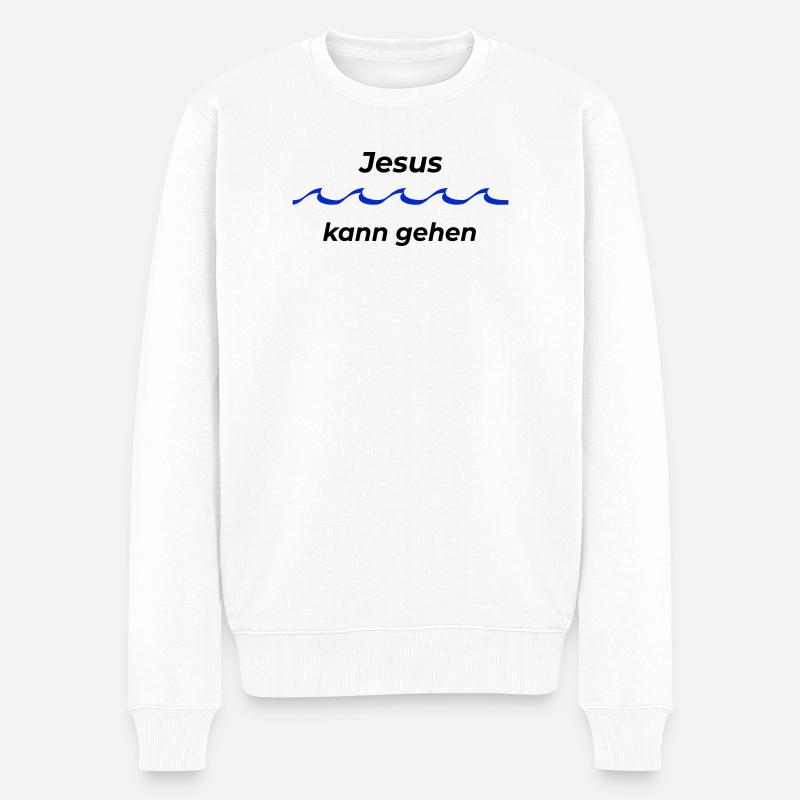 Jésus peut marcher - Pull Premium bio Homme - blanc
