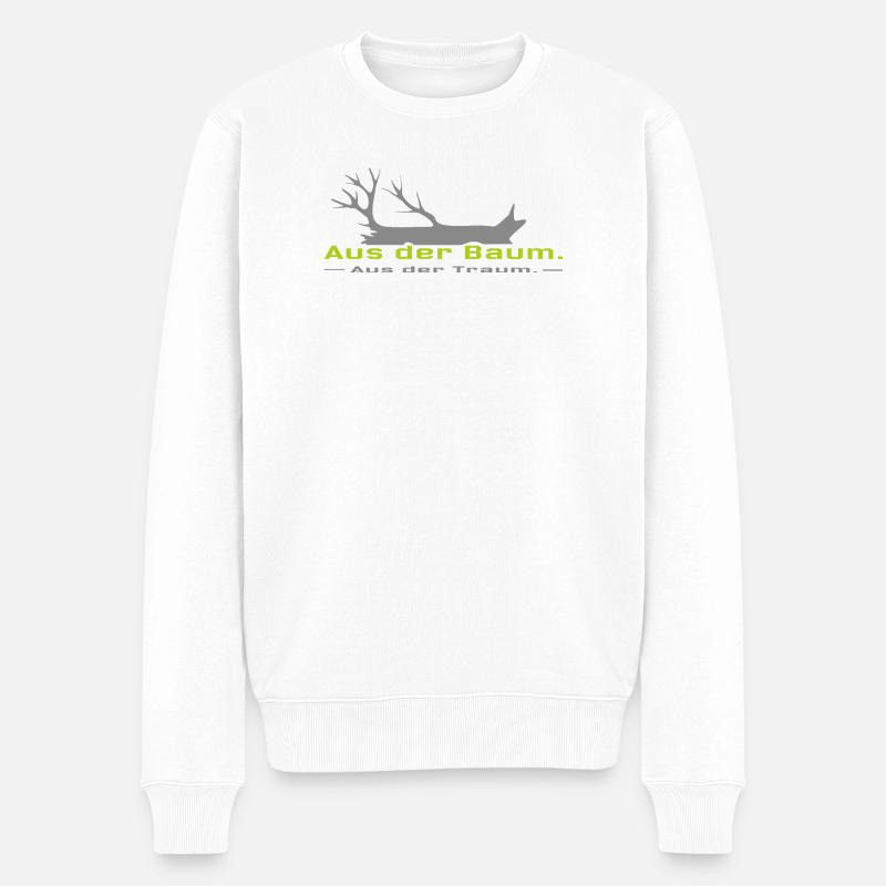 aus_der_Baum - Männer Premium Bio Pullover - Weiß