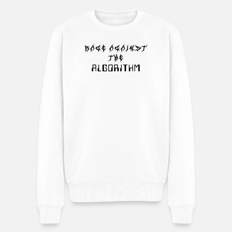 Rage against the Algorithm - Männer Premium Bio Pullover - Weiß