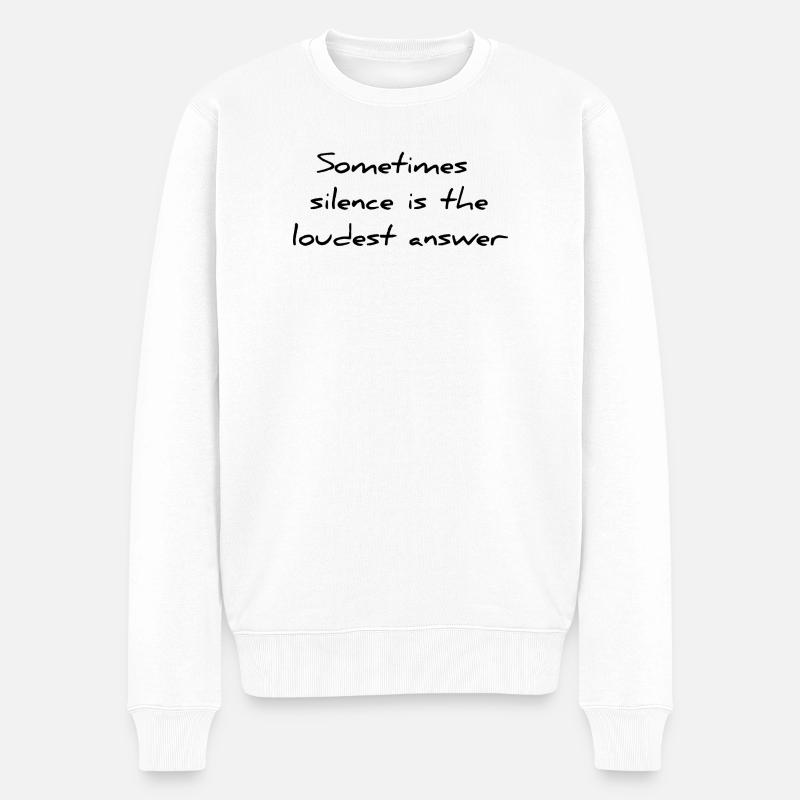 Spruch englisch - Männer Premium Bio Pullover - Weiß