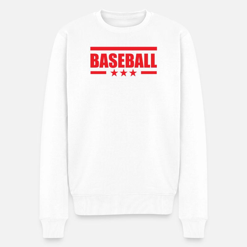 Baseball - Sport *** - Pull Premium bio Homme - blanc
