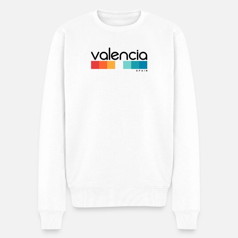 Valencia - Spain - Spanien - Espana - Männer Premium Bio Pullover - Weiß