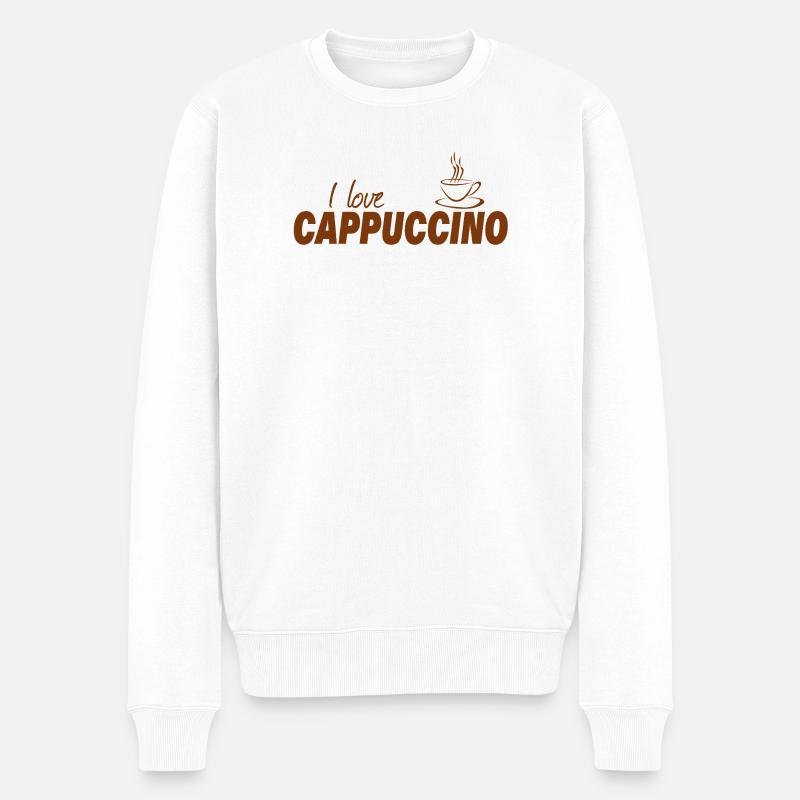 J’ADORE LE CAPPUCCINO - Pull Premium bio Homme - blanc