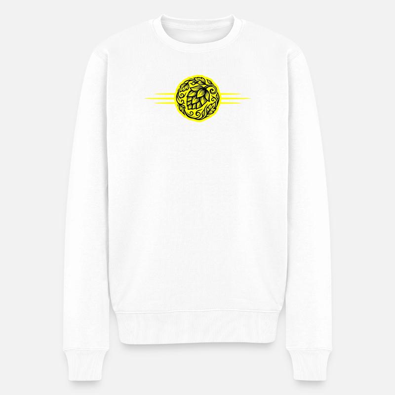 Symbole du houblon - Pull Premium bio Homme - blanc