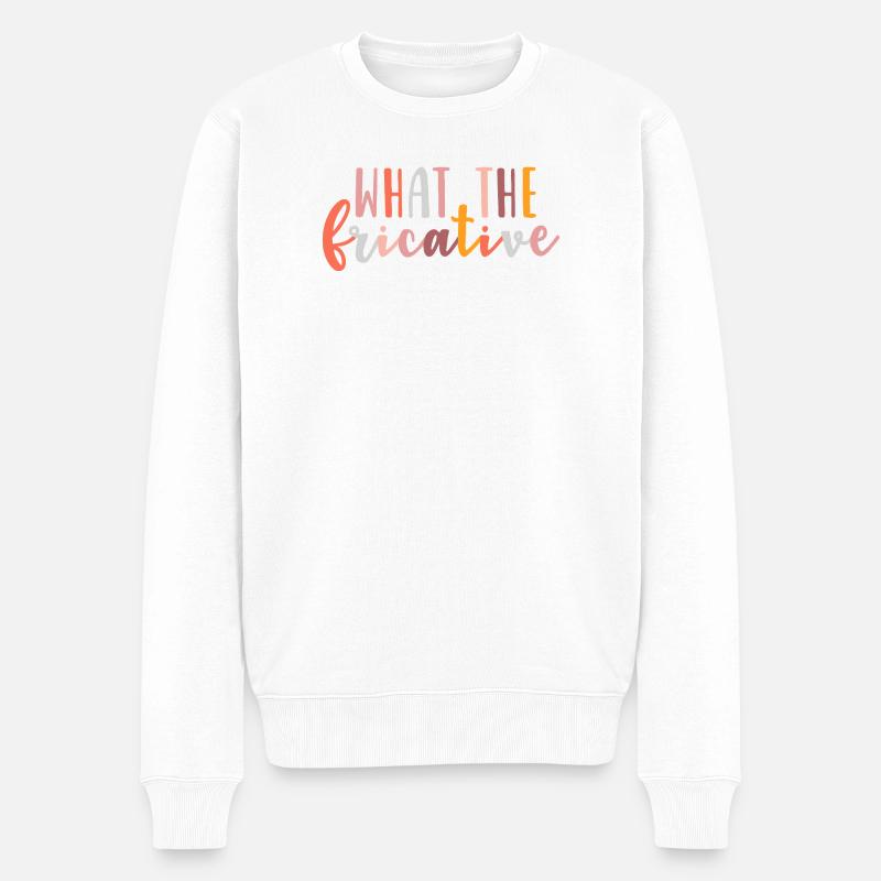 Was der Frikativ - Männer Premium Bio Pullover - Weiß