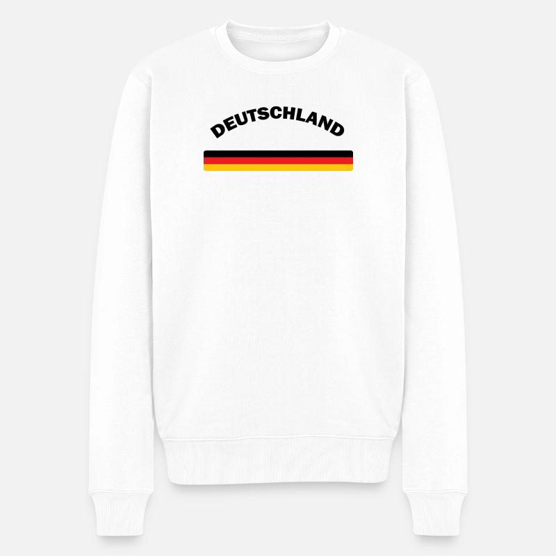 Deutschland - Männer Premium Bio Pullover - Weiß
