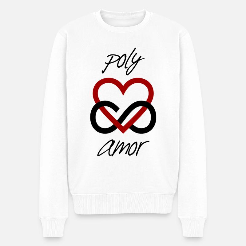 poly Amor - Pull Premium bio Homme - blanc