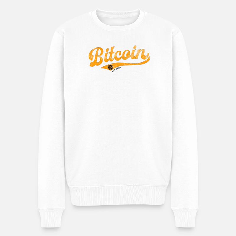 Bitcoin - die Zukunft hat begonnen - Est. 2008 - Männer Premium Bio Pullover - Weiß