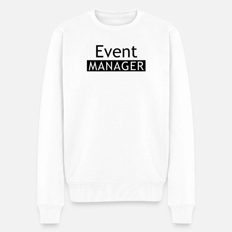 Event Manager Balken - Männer Premium Bio Pullover - Weiß