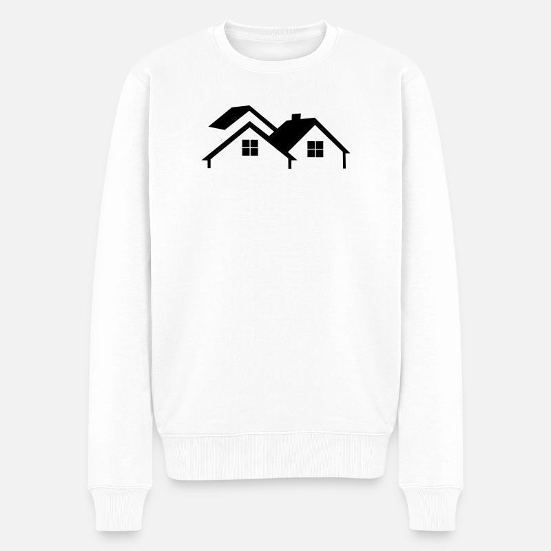 Hauslogo einfach - Männer Premium Bio Pullover - Weiß