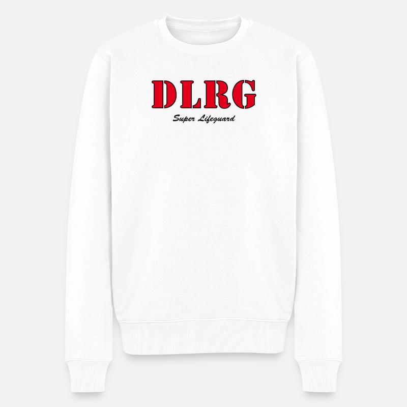 DLRG - Super Lifeguard - Männer Premium Bio Pullover - Weiß
