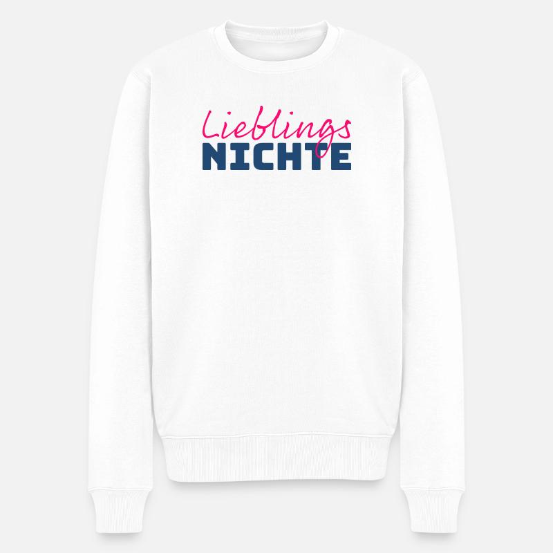 Lieblingsnichte Hoodie - Männer Premium Bio Pullover - Weiß