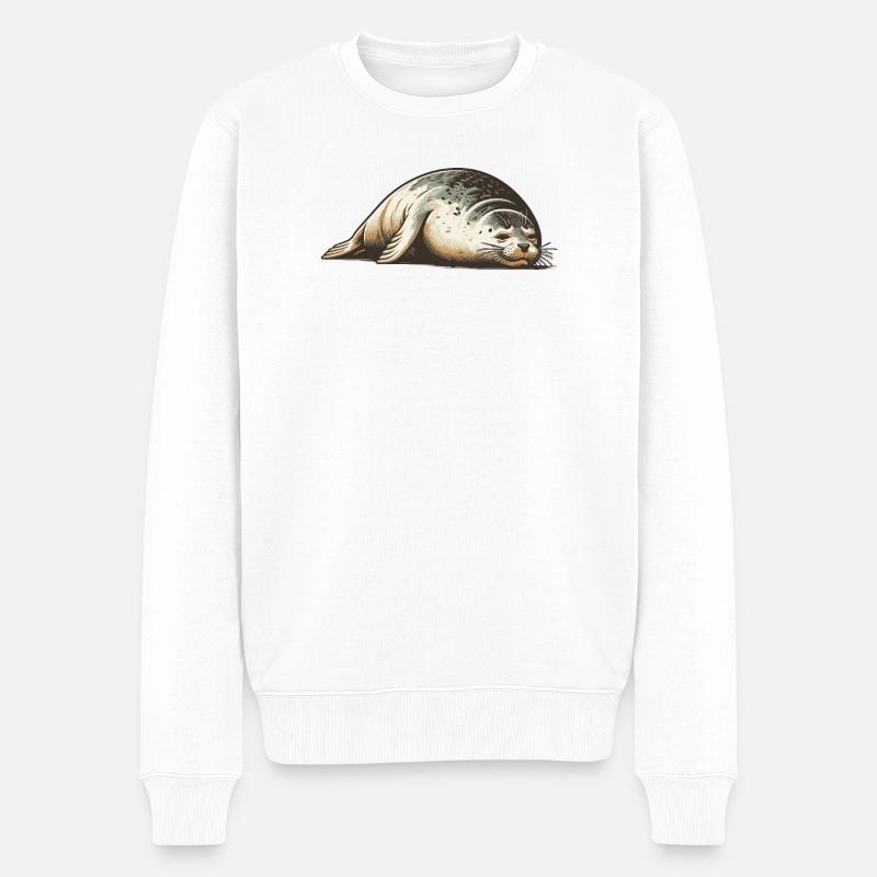 Phoque - Pull Premium bio Homme - blanc