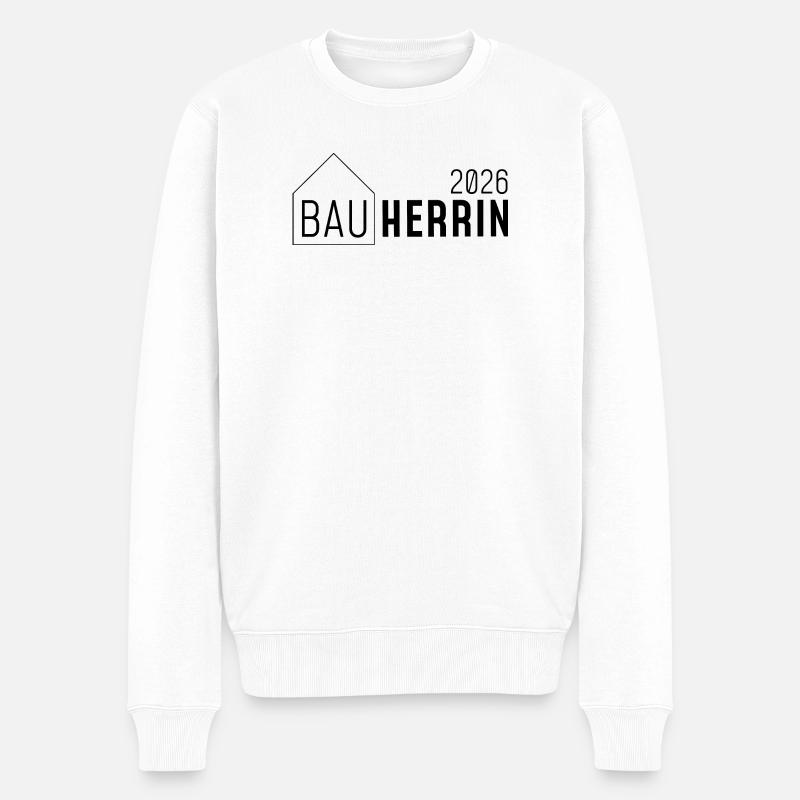 Constructeur 2026 avec maison - Pull Premium bio Homme - blanc