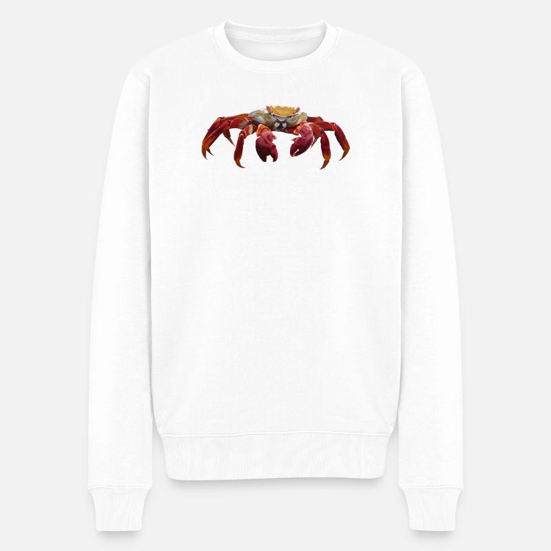 Krabbe - Männer Premium Bio Pullover - Weiß
