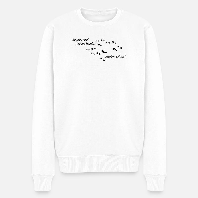 mit die Hunde - Männer Premium Bio Pullover - Weiß