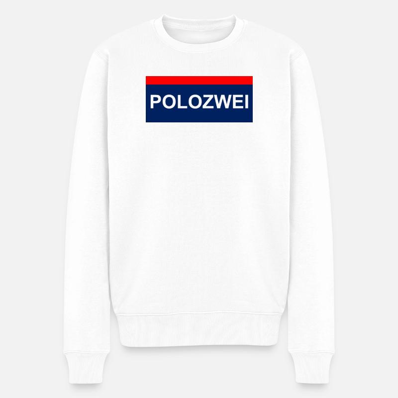 PoloZwei auto wagen Oldtimer oida - Männer Premium Bio Pullover - Weiß