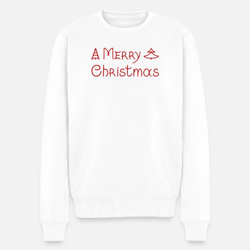 Joyeux Noël, phrase manuscrite. - Pull Premium bio Homme - blanc
